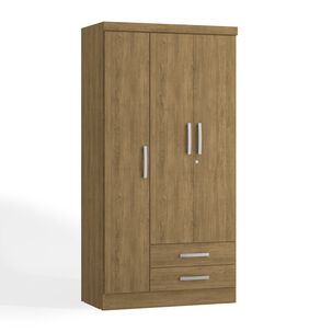 Closet Yardas Leticia Nogal 3 Puertas 2 Cajones